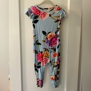 Posh Peanut Country Rose Short Sleeve Romper 18-24m EUC